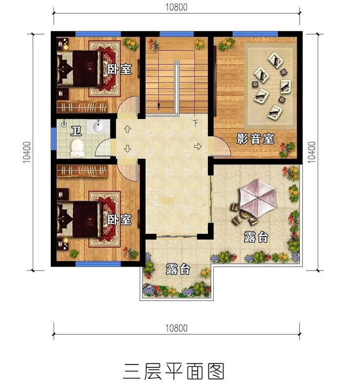 一百二十平方的輕鋼別墅設(shè)計圖(圖11) 睿婕輕鋼別墅
