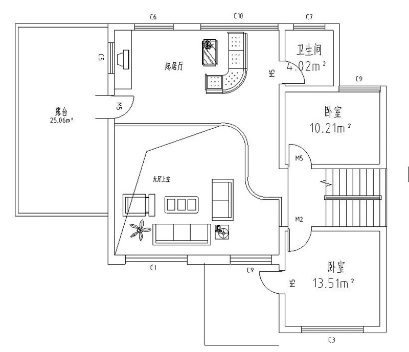 逢年過節整個家族都能住一起的容納性超強的鄉村三層自建別墅設計(圖10) 睿婕輕鋼別墅